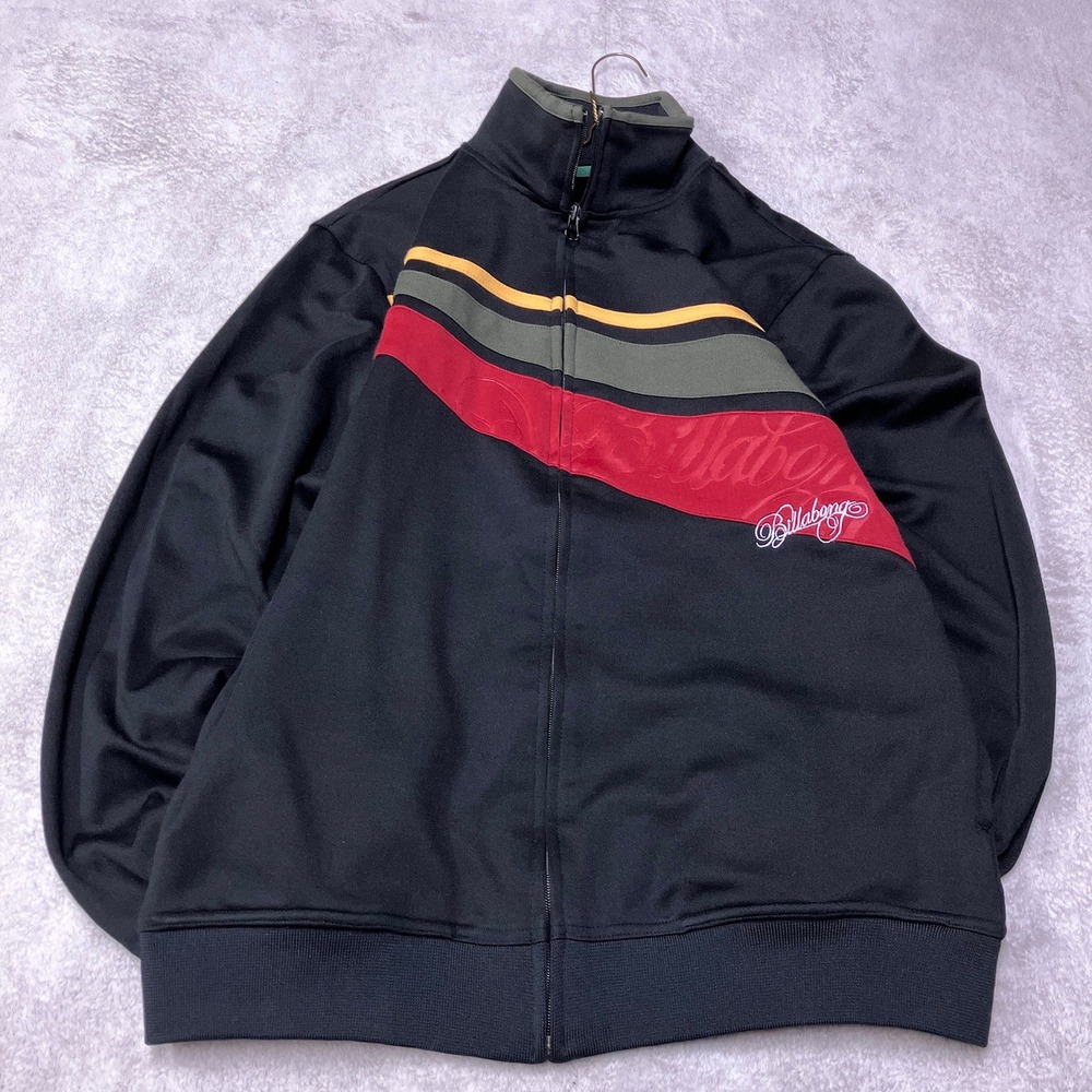 Vintage 90s Billabong Track Jacket Full Zip Rasta Reggae Colorblock Surf Mens XL